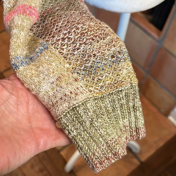 Daily Practice for Anthropologie Striped Multicolor V-Neck Sweater, size XS - Picture 6 of 9